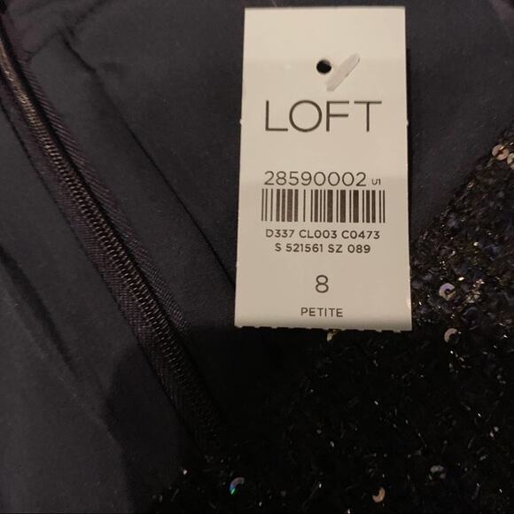 Loft sparkly blue mini skirt. Size 8p - Picture 8 of 16